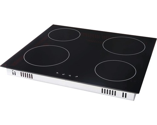 Plaque de cuisson vitrocéramique avec quatre zones de cuisson