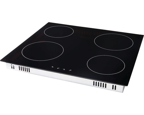 Plaque de cuisson vitrocéramique avec quatre zones de cuisson