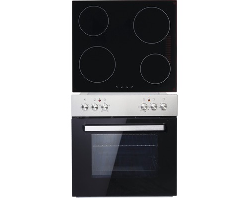 Cuisinière avec plaque vitrocéramique et four