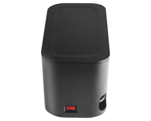 Schwarzer Desinfektionsmittelspender mit Schalter