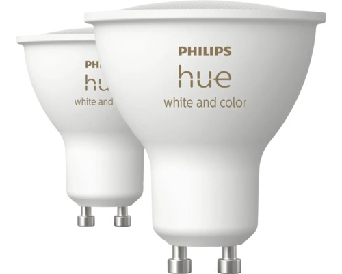 Deux ampoules Philips Hue pour les blancs et les couleurs