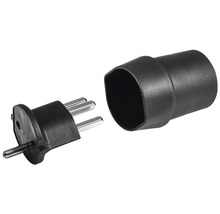 Steckeradapter mit drei Stiften und Schutzkontakt