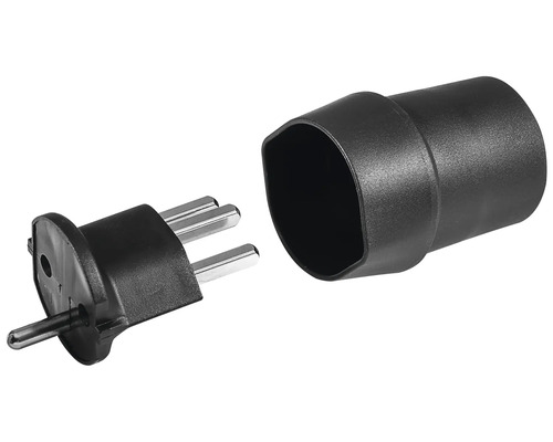 Steckeradapter mit drei Stiften und Schutzkontakt