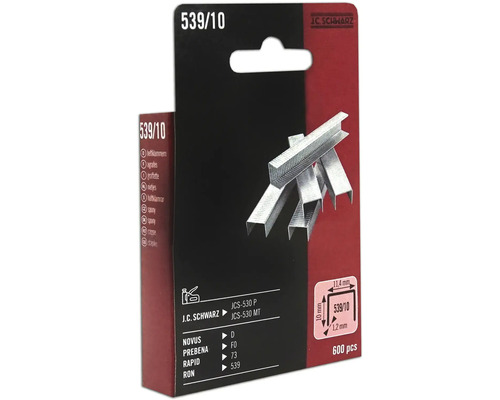 Agrafes J C Schwarz 539/10, 600 pièces