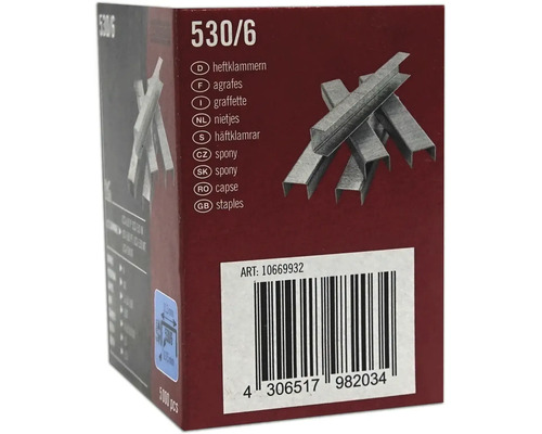 Boîte d'agrafes 530/6