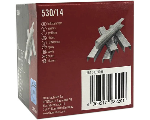 Verpackung Heftklammern Typ 530/14