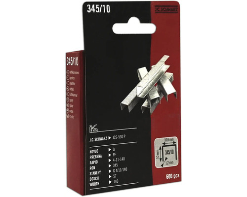 Verpackung Heftklammern Typ 345/10, 600 Stück