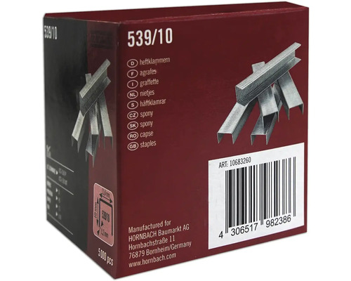Packung Heftklammern 539/10
