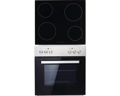 Cuisinière électrique avec plaque vitrocéramique et four