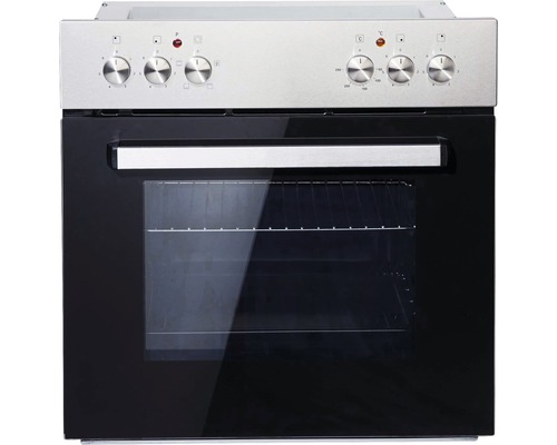 Four avec boutons de commande et porte en verre