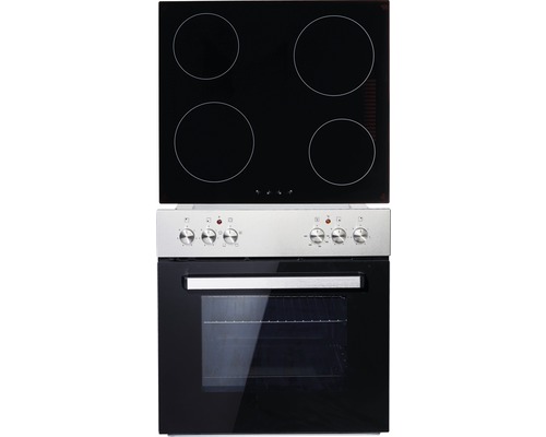 Cuisinière électrique avec plaque vitrocéramique et four