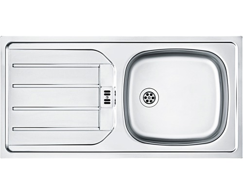 Évier en acier inoxydable avec égouttoir
