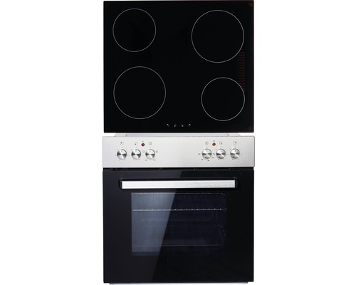 Cuisinière électrique avec plaque vitrocéramique et four