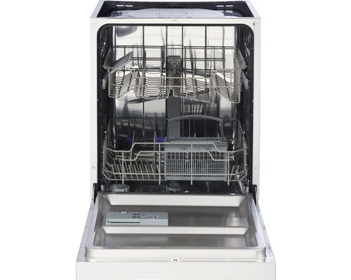 Vue intérieure d''un lave-vaisselle avec des paniers sortis