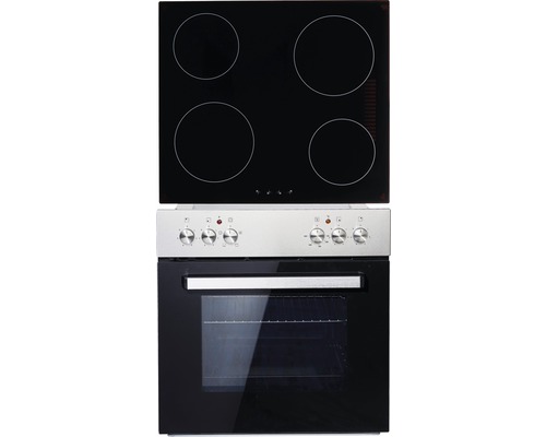Cuisinière électrique avec plaque vitrocéramique et four