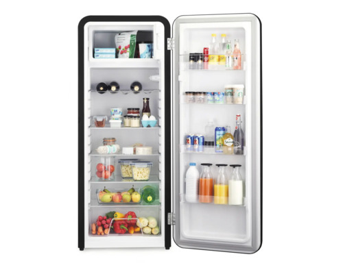 Offener Kühlschrank mit Lebensmitteln