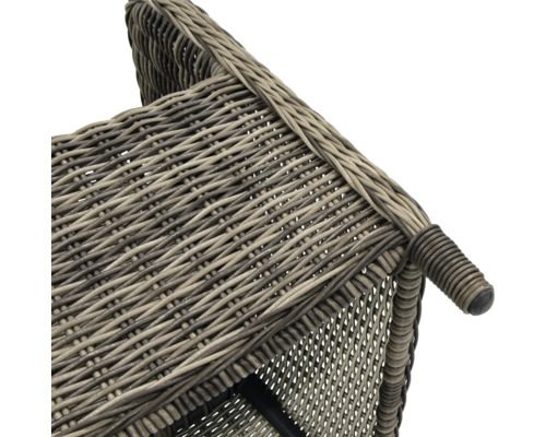 Detailansicht eines Korbsessels