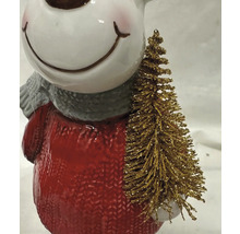 Figurine de renne décorative avec petit sapin de Noël
