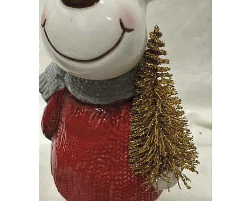 Figurine de renne décorative avec petit sapin de Noël