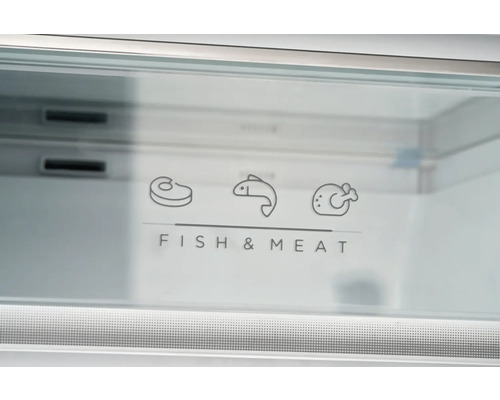 Symbol für Fisch- und Fleischlagerung im Kühlschrank