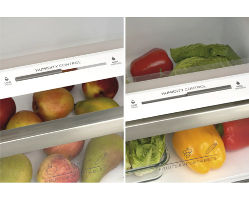 Kühlschrank mit Feuchtigkeitsregulierung und Obst- und Gemüsefach