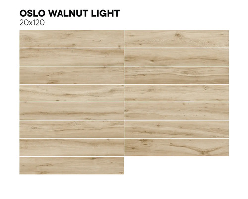 MIRAVA OSLO Feinsteinzeug Wand- und Bodenfliese walnut light BxLxS