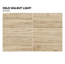 MIRAVA OSLO Feinsteinzeug Wand- und Bodenfliese walnut light BxLxS 29.8x120x0.9 cm