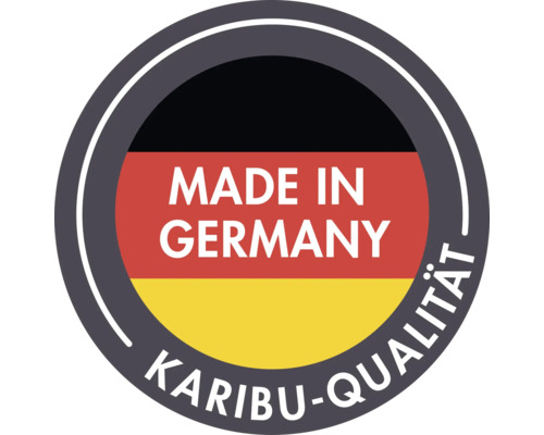 Fabriqué en Allemagne Label de qualité Karibu