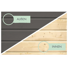 Abri de jardin Karibu Telse 2 213 x 197 cm gris terre cuite