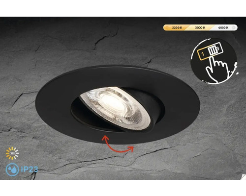 Einbaustrahler mit schwenkbarer Lichtquelle