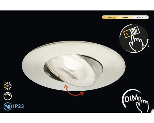 Einbaustrahler mit Dimmfunktion und schwenkbarem Leuchtkopf