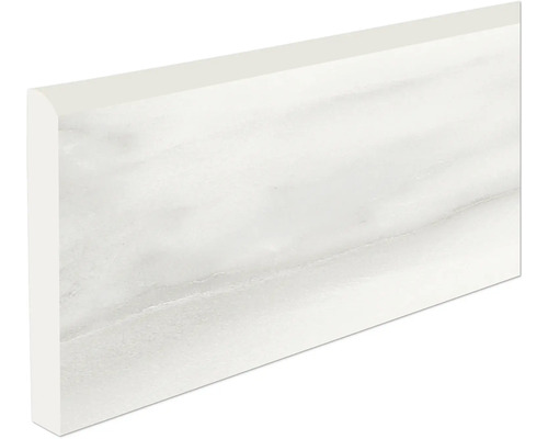 Plinthe blanche en céramique aspect marbre