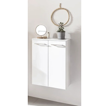 Armoire midi FACKELMANN Verona lxhxp 60.2x82.6x32 cm blanc blanc brillant haute brillance