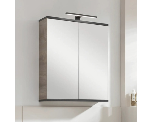 Armoire de toilette avec éclairage dans la salle de bain