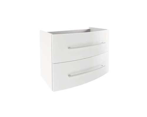 Meuble sous-vasque FACKELMANN Verona lxhxp 79.4x57.5x45.5 cm blanc blanc brillant haute brillance