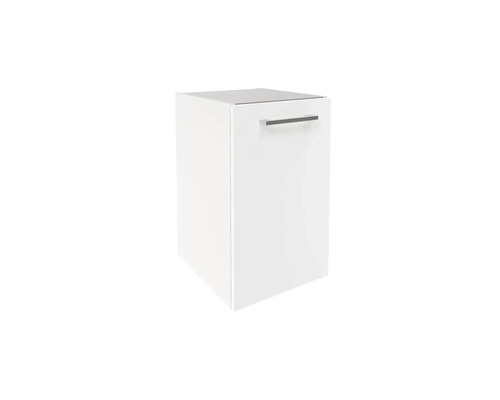 Meuble bas FACKELMANN Verona gauche lxhxp 35x57.5x39.7 cm blanc blanc brillant haute brillance