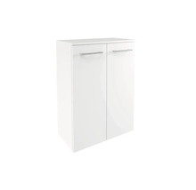 Armoire midi FACKELMANN Verona lxhxp 60.2x82.6x32 cm blanc blanc brillant haute brillance