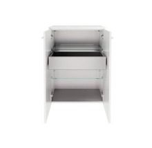Armoire midi FACKELMANN Verona lxhxp 60.2x82.6x32 cm blanc blanc brillant haute brillance
