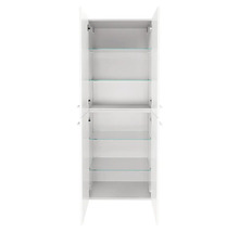 Armoire haute FACKELMANN Verona lxhxp 60x162x31.8 cm blanc blanc brillant haute brillance