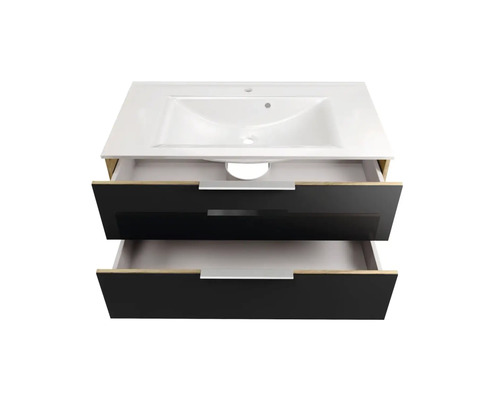 Meuble sous-lavabo avec deux tiroirs et lavabo