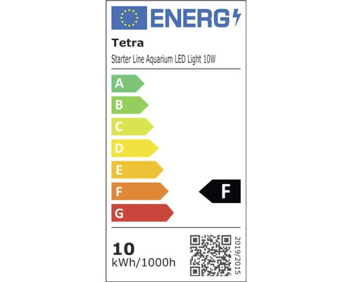 Tetra Starter Line Aquarium Lampe LED 10W Étiquette énergétique