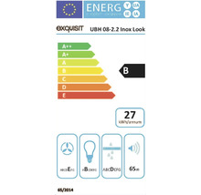 Exquisit UBH 08-2.2 Inox Look étiquette énergétique