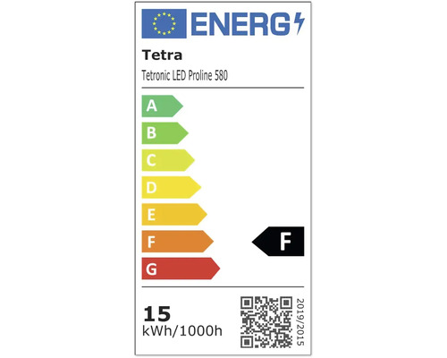 Tetra Tetronic LED Proline 580 Energielabel F, 15 Kilowattstunden pro 1000 Stunden