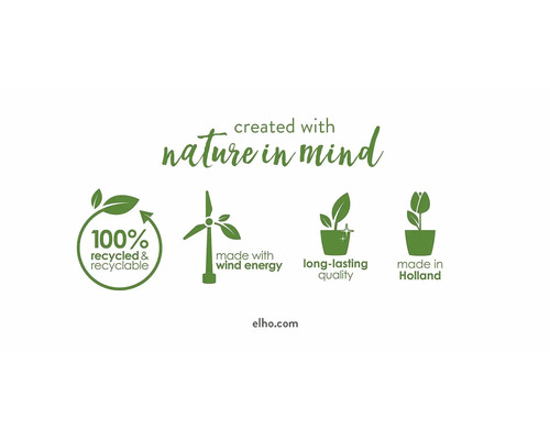 100 pourcent recyclé et recyclable, fabriqué avec de l''énergie éolienne, qualité durable, fabriqué en Hollande