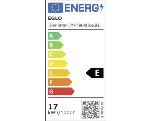 EGLO Energielabel mit der Energieeffizienzklasse E