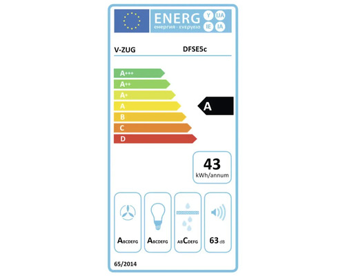 V-Zug DFSE5c Energieeffizienzklasse A