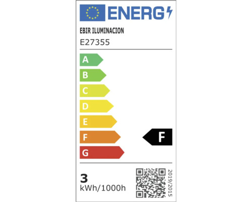 Étiquette énergie avec classe d''efficacité énergétique F