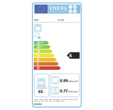Étiquette énergétique PKM F7-2SA avec classe d'efficacité énergétique A et volume de 65 litres