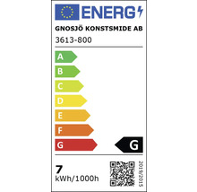 Étiquette énergétique Gnosjö Konstsmide AB, 7 kilowattheures pour 1000 heures