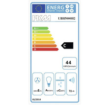 PKM UBH5000H2 Energieeffizienzklasse C, jährlicher Energieverbrauch 44 kWh, Geräuschemission 72 dB